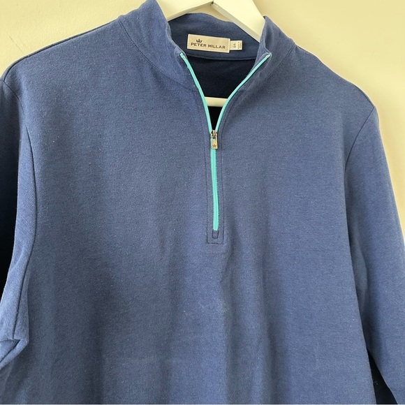 Peter Millar Quarter Zip Mens Small Sweater Sweatshirt Pima Cotton Modal Alpaca - Picture 2 of 14